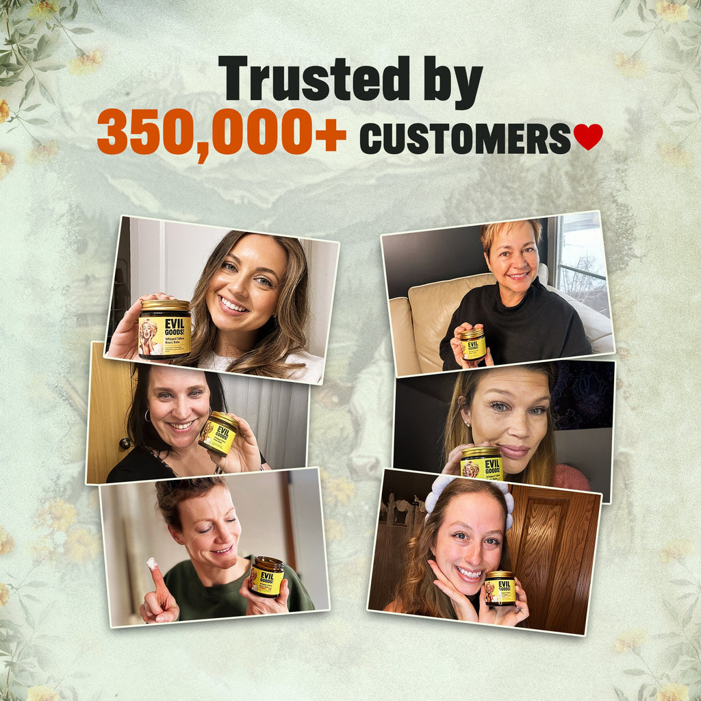 Bálsamo de sebo todo en uno: suaviza las arrugas, combate el acné y mantiene la piel suave todo el día.